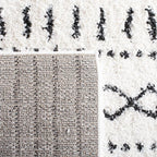 SAFAVIEH Arizona Shag Collection Area Rug - 2'3" x 20' Runner, Ivory & Black, Non-Shedding & Easy Cleaning, Plush Thick Pile, Ideal for Living Room, Bedroom, Dining Space (ASG741Z)