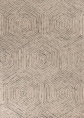 New Home Geometric Honeycomb Hand-Tufted Wool Area Rug - 5' x 7'