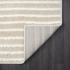 Abani Area Rug for Living Room - Nuevo 2' 6" x 6' Beige Arch Pattern Area Rug, Soft and Durable Living Room Rug, Stain and Fade Resistant, Chic Modern Design, Pet & Kid Friendly