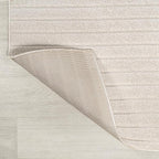 Eyely NCS101A-15 Scandinavian Odense Minimalist Angle Geometric Indoor Rug, Pet Friendly, Non-Shedding, Stain Resistant, Easy-Cleaning, Ivory/Cream, 12 ft. x 15 ft., Indoor/Outdoor, Area Rug