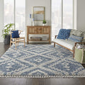 Nourison Home Scandinavian Shag Denim Blue 7'10" x 10'6" Area Rug, Easy Clean, Non Shedding, Bed Room, Living Room, Dining Room, Kitchen (8x11)