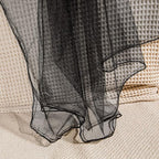 Black Mosquito Net for Single to King-Sized Beds – 4 Side Openings & 6 Hanging Loops – Decorative Rectangular Shape for Home & Travel – Bed Canopy Hanging Kit & Carrying Bag Included