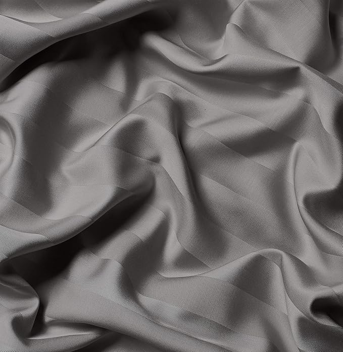Twin Sheets by Pure Bamboo, Genuine 100% Organic Viscose Derived from Bamboo Bed Sheet Set, Luxuriously Soft & Cooling, Double Stitching, Lifetime Quality Promise (Twin, Jacquard Stone)