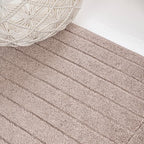 Eyely NCS101C-4 Odense High-Low Minimalist Angle Geometric Light Taupe 4 ft. x 6 ft. Indoor/Outdoor Area Rug, for Home, Backyard, Patio, Porch, Bedroom, Kitchen, Living Room