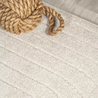 Eyely NCS101A-4 Scandinavian Odense Minimalist Angle Geometric Indoor Area Rug, Modern, Contemporary, Coastal, Bohemian, Bedroom, Kitchen, Living Room, Non Shedding, Ivory/Cream, 4' x 6'