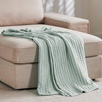 Bedsure Cooling Cotton Waffle Twin XL Blanket - Lightweight Breathable Blanket of Rayon Derived from Bamboo for Hot Sleepers, Luxury Throws for Bed, Couch and Sofa, Mint Green, 66x90 Inches