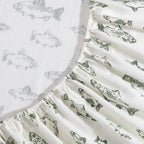 Eddie Bauer - Full Sheets, Cotton Flannel Bedding Set, Brushed For Extra Softness, Cozy Home Decor (School of Fish, Full)