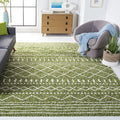 SAFAVIEH Area Rug 8x10 - Arizona Shag Collection - Large - Green & Ivory, Moroccan Design, Non-Shedding & Easy Cleaning, Ultra Plush Thick Pile, Ideal for Living Room, Bedroom, Dining Space (ASG741X)