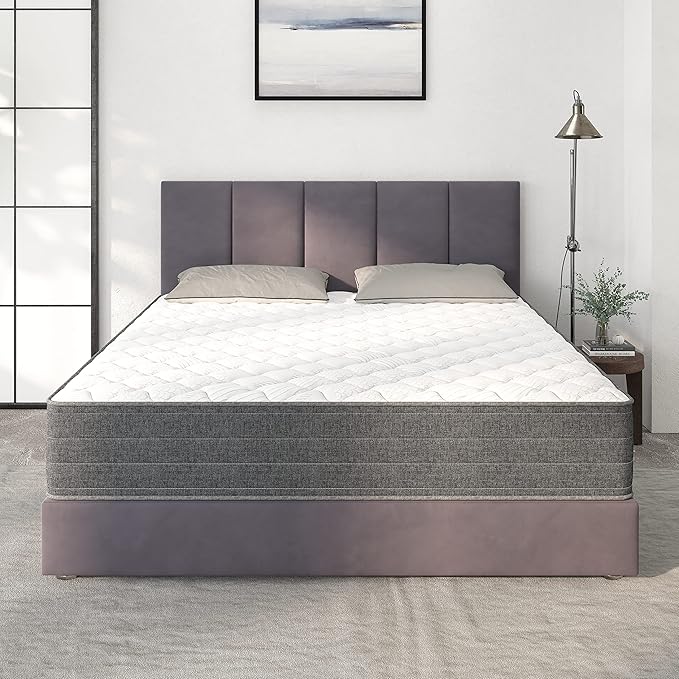 NapQueen Queen Mattress, 12 Inch Victoria Hybrid Cooling Gel Infused Pocket Spring and Memory Foam Mattress, Queen Size Mattress Bed in a Box, CertiPUR-US Certified, Fiberglass-Free Mattress