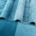 Pavilia Blue Ombre Fleece Blanket for Twin Size Bed, Soft & Cozy Microfiber Gift Decorative Blanket, 60x80
