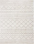 SAFAVIEH Arizona Shag Collection Area Rug - 9' x 12', Ivory & Beige, Moroccan Design, Non-Shedding & Easy Care, 1.6-inch Thick Ideal for High Traffic Areas in Living Room, Bedroom (ASG741A)