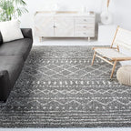 SAFAVIEH Arizona Shag Collection Area Rug - 8' Square, Brown & Ivory, Moroccan Design, Non-Shedding & Easy Care, 1.6-inch Thick Ideal for High Traffic Areas in Living Room, Bedroom (ASG741B)