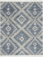 Nourison Home Scandinavian Shag Denim Blue 7'10" x 10'6" Area Rug, Easy Clean, Non Shedding, Bed Room, Living Room, Dining Room, Kitchen (8x11)