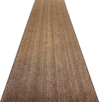 Custom Length Cut to Size Wide Width Carpet Runner Rug for Hallways, Slip Resistant Latex Rubber Backed, 31 inch Wide X Customized Length, Stripe Brown, 31 inch X 11 feet