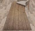 Custom Length Cut to Size Wide Width Carpet Runner Rug for Hallways, Slip Resistant Latex Rubber Backed, 31 inch Wide X Customized Length, Stripe Brown, 31 inch X 14 feet