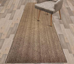Custom Length Cut to Size Wide Width Carpet Runner Rug for Hallways, Slip Resistant Latex Rubber Backed, 31 inch Wide X Customized Length, Stripe Brown, 31 inch X 15 feet