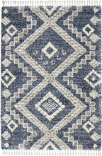 Nourison Home Scandinavian Shag Denim Blue 4' x 6' Area Rug, Easy Clean, Non Shedding, Bed Room, Living Room, Dining Room, Kitchen (4x6)