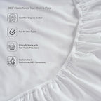LANE LINEN 100% Organic Cotton Pure White Full Sheets Set, 4-Piece Pure Organic Cotton Long Staple Percale Weave Ultra Soft Best Bedding Sheets for Bed, Breathable, 15" Deep Pocket - White (2 Pack)