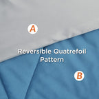 Bedsure Twin XL Comforter Set - 5 Pieces Reversible Slate Blue Bedding, Twin XL Size Bed Set for All Seasons, Bed in a Bag with Down Alternative Comforter, Sheets, Pillowcase & Sham