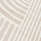 Abani Area Rug for Living Room -Nuevo 2' x 3' Beige Arch Pattern Area Rug, Soft and Durable Living Room Rug, Stain and Fade Resistant, Chic Modern Design, Pet & Kid Friendly