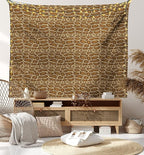 Lunarable Reptile Tapestry, Python Snakeskin Pattern Geometrical Borders Composition Animal Hide Print, Fabric Wall Hanging Decor for Bedroom Living Room Dorm, 45" X 30", Caramel Pale Brown