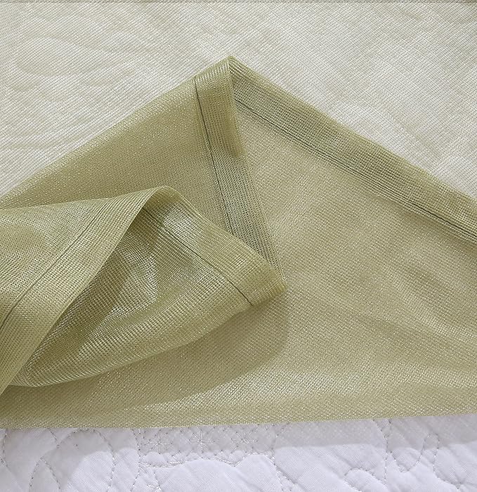 Akiky Canopy for Girls Room Bed Curtains Sheer Curtain for Twin Full Queen Size Bed Drapes,8 Panels Canopies with Light,Room Décor(Full/Queen, Sage Green)
