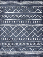 SAFAVIEH Arizona Shag Collection Area Rug - 11' x 15', Slate Blue & Ivory, Non-Shedding & Easy Cleaning, Plush Thick Pile, Ideal for Living Room, Bedroom, Dining Space (ASG741L)