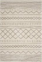 SAFAVIEH Arizona Shag Collection Accent Rug - 4' x 6', Ivory & Beige, Moroccan Design, Non-Shedding & Easy Care, 1.6-inch Thick Ideal for High Traffic Areas in Entryway, Living Room, Bedroom (ASG741A)
