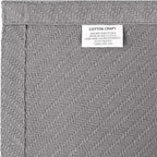 COTTON CRAFT Soft Cotton Thermal Blanket - Plush Herringbone Twill - All Season Luxurious Breathable Skin Friendly Lightweight Cooling Throw Blanket - Sofa Couch Travel Camping Dorm - King Grey