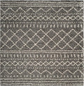 SAFAVIEH Arizona Shag Collection Area Rug - 10' Square, Charcoal/Beige, Geometric Design, Plush 1.6 Inch Thick Ideal for High Traffic Areas in Living Room, Bedroom, Dining (ASG741B)