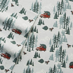 Eddie Bauer - King Sheets, Cotton Flannel Bedding Set, Brushed For Extra Softness, Cozy Home Decor (Tree Farm, King)
