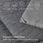Bedsure Twin/Twin XL Comforter Set - Cooling and Warm Bed Set, Dark Grey Reversible Bedding for All Season, 2 Pieces, 1 Twin/Twin XL Size Comforter (68"x88") and 1 Pillow Case (20"x26")