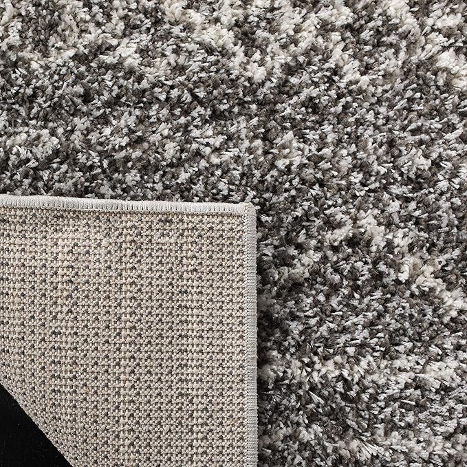 SAFAVIEH Arizona Shag Collection Accent Rug - 4' x 6', Brown & Ivory, Moroccan Design, Non-Shedding & Easy Care, 1.6-inch Thick Ideal for High Traffic Areas in Entryway, Living Room, Bedroom (ASG741B)