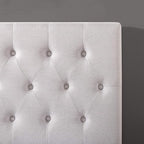 ZINUS Trina Upholstered Headboard, Button Tufted Upholstery, Adjustable Height, Easy Assembly, Light Grey, Full