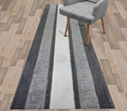 Custom Length Cut to Size Ancient Latin Hellenic Motif Carpet Runner Rug for Hallways, Non Slip Rubber Backed, 31 inch Wide X Customized Length, Greek Key Grey, 31 inch X 15 feet