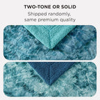 Bedsure GentleSoft Sherpa Fluffy Throw Blanket - Fleece Warm and Cozy Throw for Women Gift, Plush & Fuzzy Faux Fur Christmas Blanket for Couch, Sofa, Bed Decor, Tie Dye Design, Teal, 50x60 Inches
