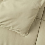 Sweet Home Collection 7 Piece Comforter Set Bag Solid Color All Season Soft Down Alternative Blanket & Luxurious Microfiber Bed Sheets, Sage, Queen