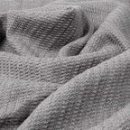 COTTON CRAFT Soft Cotton Thermal Blanket - Plush Herringbone Twill - All Season Luxurious Breathable Skin Friendly Lightweight Cooling Throw Blanket - Sofa Couch Travel Camping Dorm - King Grey