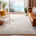 SAFAVIEH Arizona Shag Collection Area Rug - 5'1" Square, Ivory & Beige, Moroccan Design, Non-Shedding & Easy Care, 1.6-inch Thick Ideal for High Traffic Areas in Living Room, Bedroom (ASG741A)