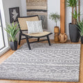 SAFAVIEH Arizona Shag Collection Area Rug - 5'1" Square, Grey & Ivory, Moroccan Design, Non-Shedding & Easy Care, 1.6-inch Thick Ideal for High Traffic Areas in Living Room, Bedroom (ASG741G)