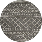 SAFAVIEH Arizona Shag Collection 3' Round Brown / Ivory ASG741B Moroccan Non-Shedding Living Room Bedroom Dining Room Entryway Plush 1.6-inch Thick Area Rug