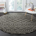 SAFAVIEH Arizona Shag Collection Area Rug - 6'7" Round, Brown & Ivory, Moroccan Design, Non-Shedding & Easy Care, 1.6-inch Thick Ideal for High Traffic Areas in Living Room, Bedroom (ASG741B)