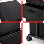 MAX Houser Dresser Storage with 3 Drawers, Fabric Dresser Tower, Vertical Storage Unit for Bedroom, Closet, Office, Black