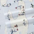 Eddie Bauer - Full Sheets, Cotton Flannel Bedding Set, Brushed for Extra Softness, Cozy Home Decor (Skating Penguin, 4 pcs, Full)