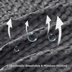 Bedsure Cooling Cotton Waffle Oversized King Blanket - Lightweight Breathable Blankets Rayon Derived from Bamboo for Hot Sleepers, Luxury Throws for Bed and Sofa Dark Grey, 120x96 Inches