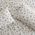 Laura Ashley - Flannel Sheets Full Size, Anti-Pilling & Wrinkle Resistant Cotton, Touchably Soft for All-Season Comfort - Bed Sheets with Matching Pillowcases & Fitted Sheet (Le Fleur Orange)