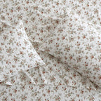 Laura Ashley - Flannel Sheets Twin Size, Anti-Pilling & Wrinkle Resistant Cotton, Touchably Soft for All-Season Comfort - Bed Sheets with Matching Pillowcase & Fitted Sheet (Le Fleur Orange)