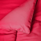 Sweet Home Collection 7 Piece Comforter Set Bag Solid Color All Season Soft Down Alternative Blanket & Luxurious Microfiber Bed Sheets, Red, Full